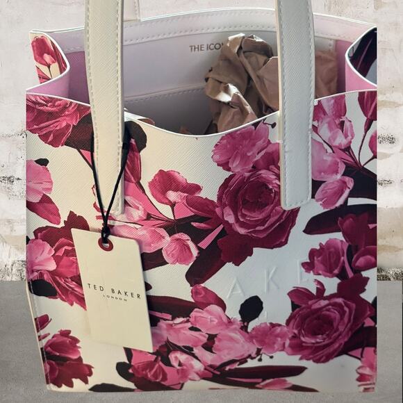 Ted Baker London NWT Icon Tote Floral Print Small Handbag Purse - Picture 6 of 8